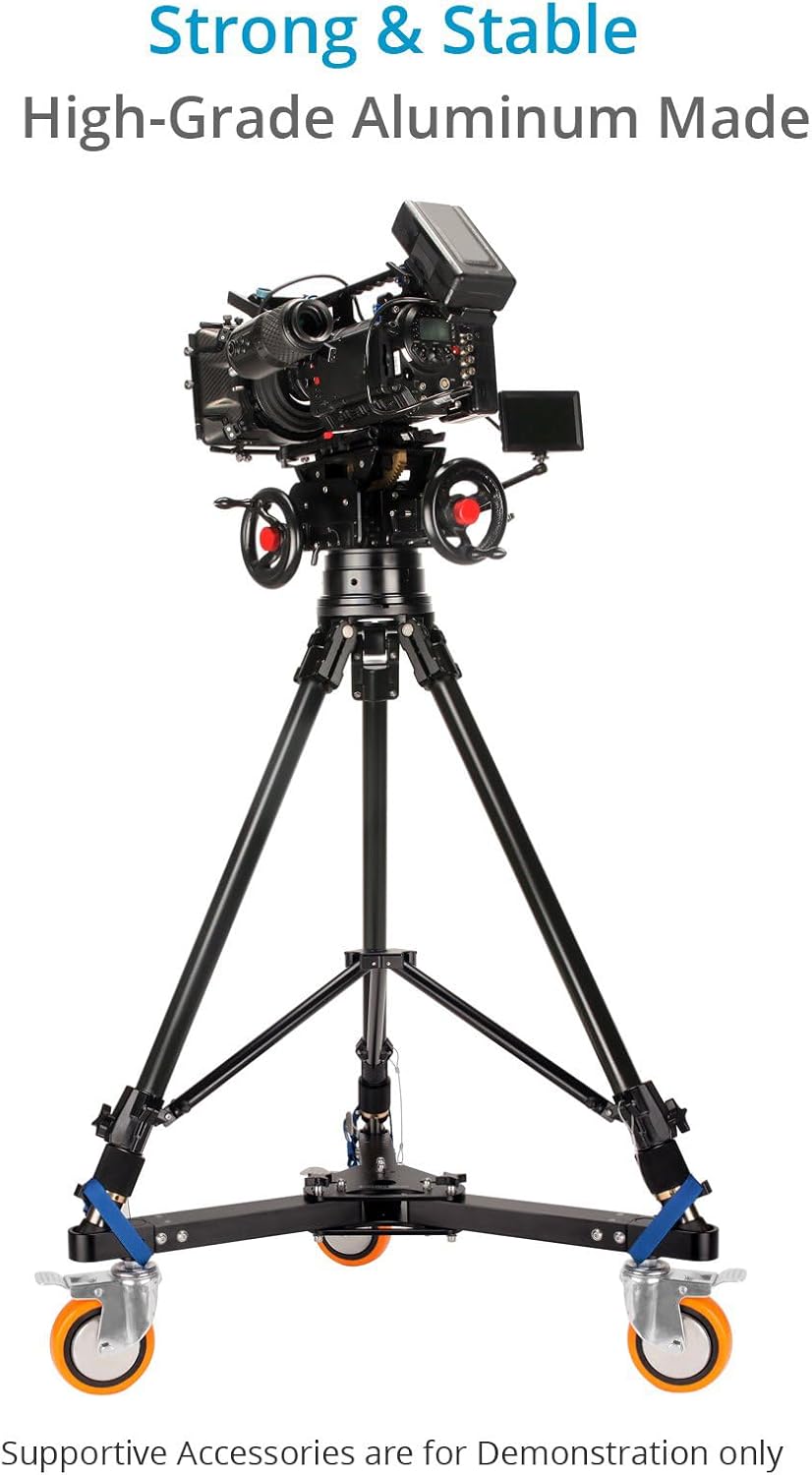 PROAIM Anchor Heavy-Duty Studio Camera Dolly for Heavy Tripods