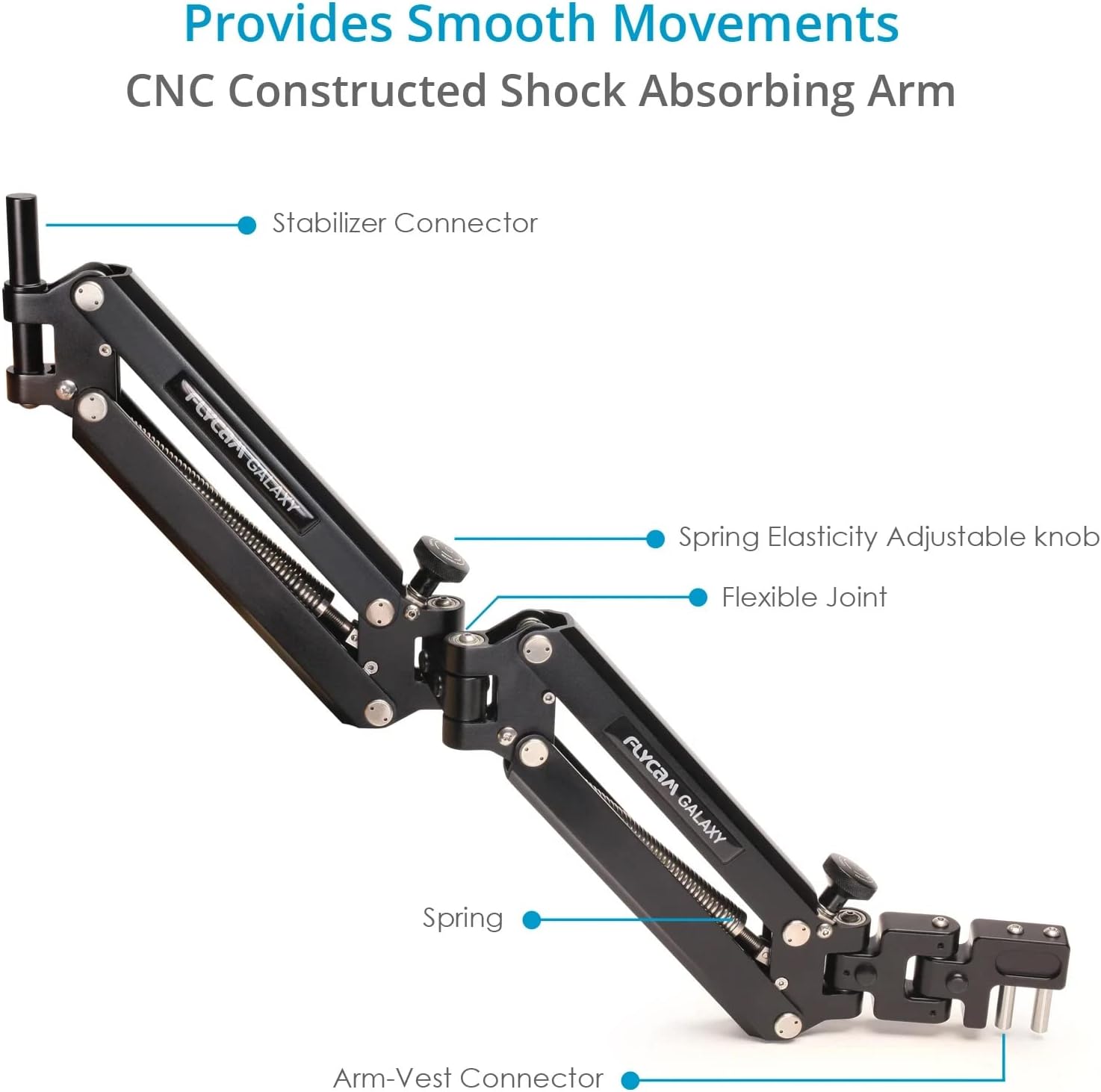 FLYCAM Galaxy Dual Arm and Vest Body Mounted Steadycam for Handheld Stabilizer for Video Camera Camcorder up to 10kg/22lbs (GLXY-AV)
